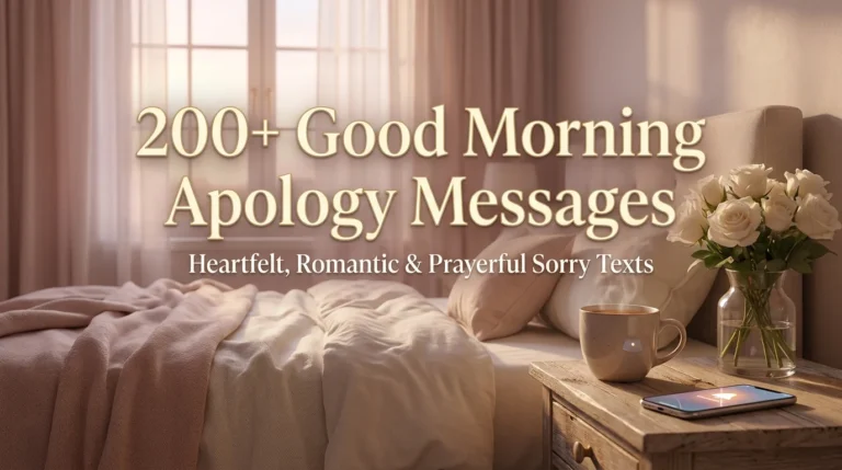 200+ Good Morning Apology Messages (Heartfelt, Romantic & Prayerful Sorry Texts)