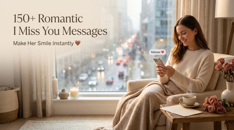 150+ Romantic I Miss You Messages to Make Her Smile